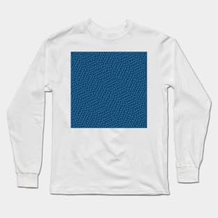 Zigzag Turing Pattern (Blue) Long Sleeve T-Shirt